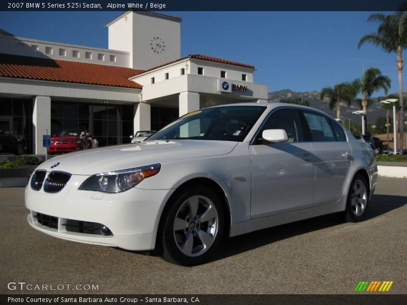 Alpine White / Beige 2007 BMW 5 Series 525i Sedan