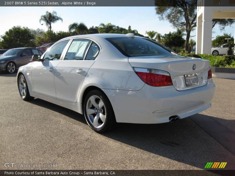 Alpine White / Beige 2007 BMW 5 Series 525i Sedan