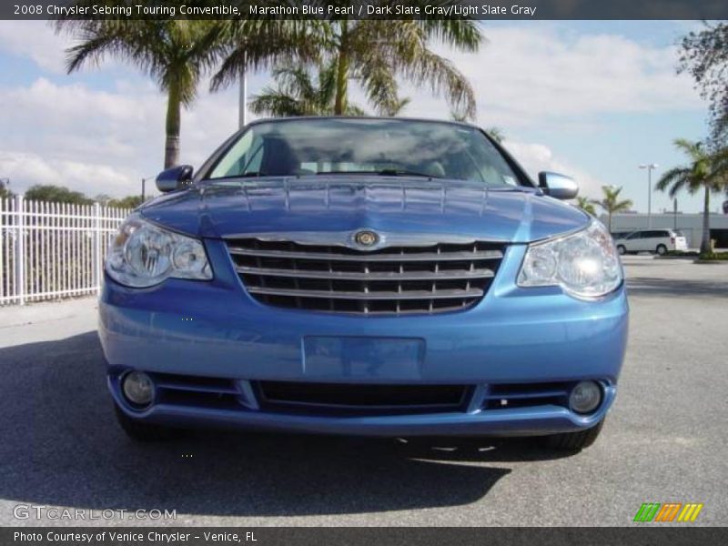 Marathon Blue Pearl / Dark Slate Gray/Light Slate Gray 2008 Chrysler Sebring Touring Convertible