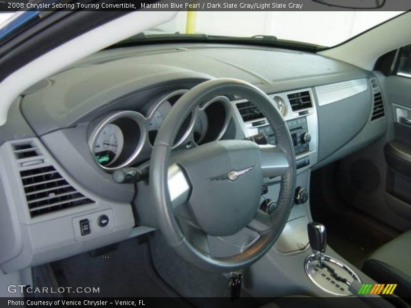 Marathon Blue Pearl / Dark Slate Gray/Light Slate Gray 2008 Chrysler Sebring Touring Convertible