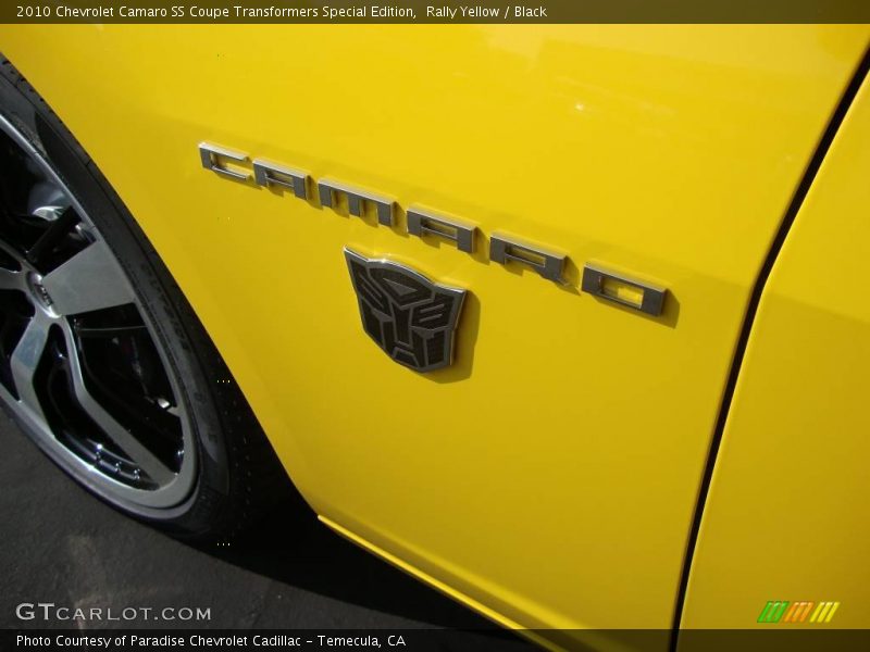 Rally Yellow / Black 2010 Chevrolet Camaro SS Coupe Transformers Special Edition
