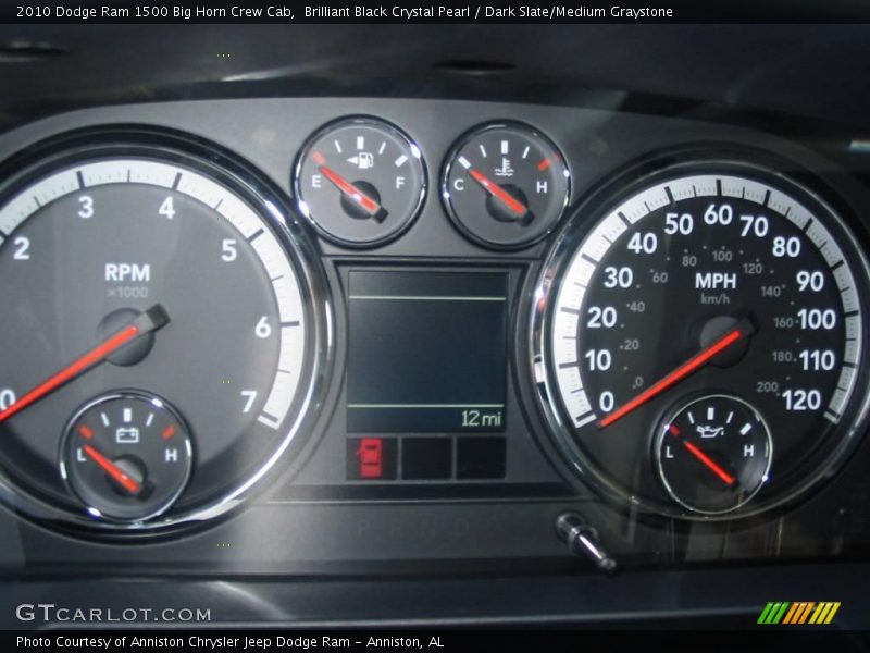 Brilliant Black Crystal Pearl / Dark Slate/Medium Graystone 2010 Dodge Ram 1500 Big Horn Crew Cab
