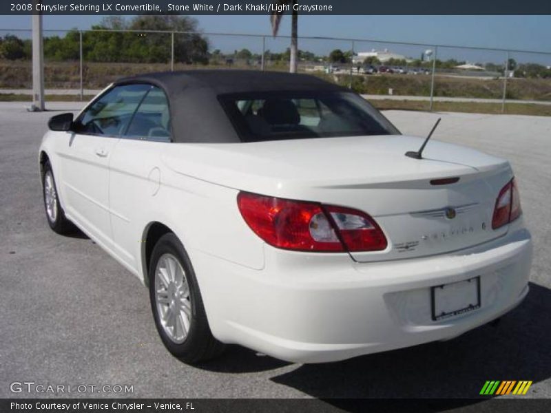 Stone White / Dark Khaki/Light Graystone 2008 Chrysler Sebring LX Convertible