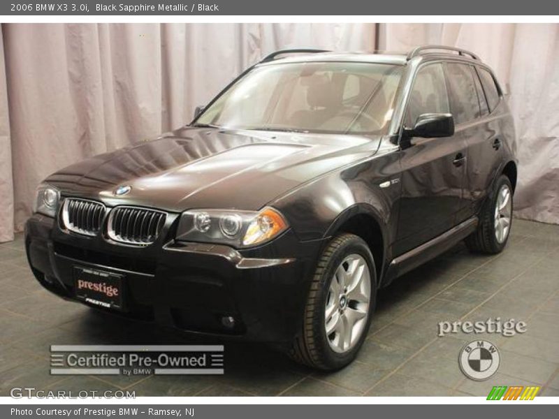 Black Sapphire Metallic / Black 2006 BMW X3 3.0i