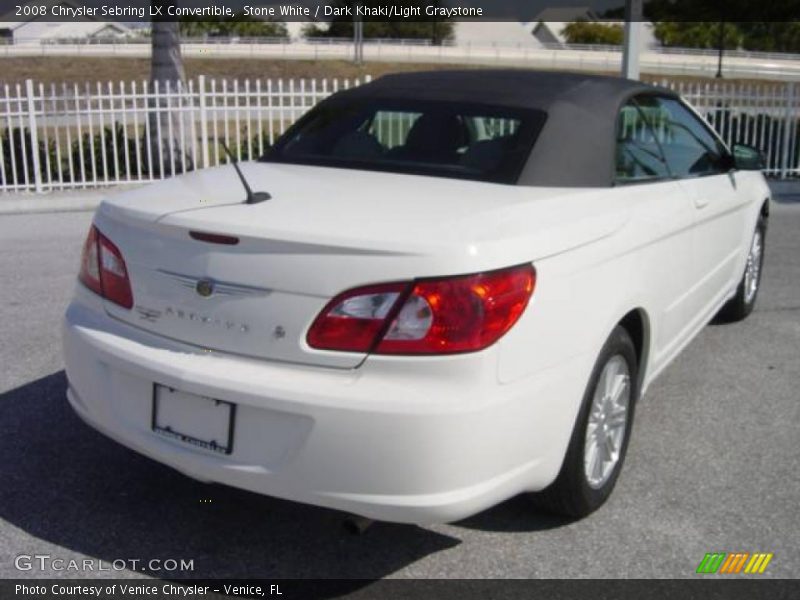 Stone White / Dark Khaki/Light Graystone 2008 Chrysler Sebring LX Convertible