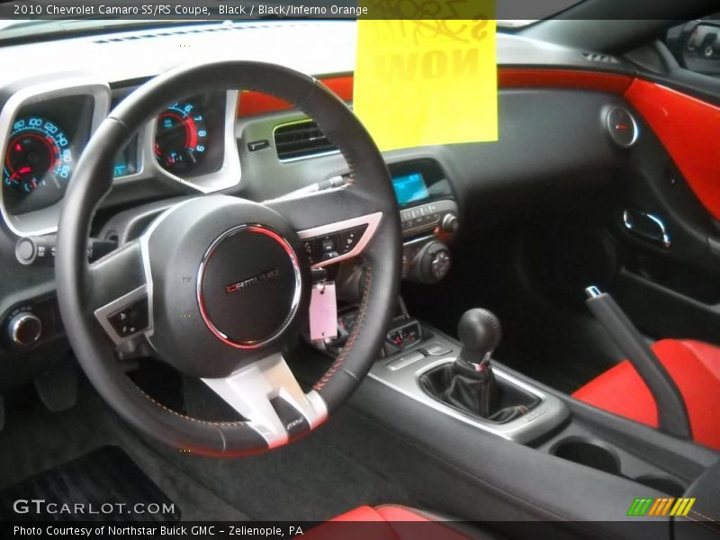Black / Black/Inferno Orange 2010 Chevrolet Camaro SS/RS Coupe