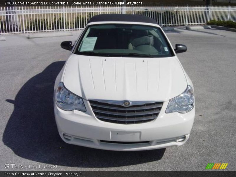 Stone White / Dark Khaki/Light Graystone 2008 Chrysler Sebring LX Convertible