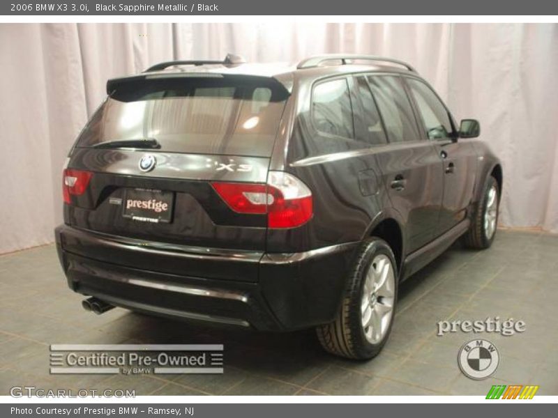 Black Sapphire Metallic / Black 2006 BMW X3 3.0i