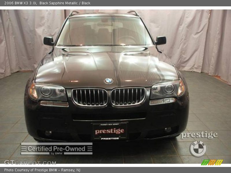 Black Sapphire Metallic / Black 2006 BMW X3 3.0i
