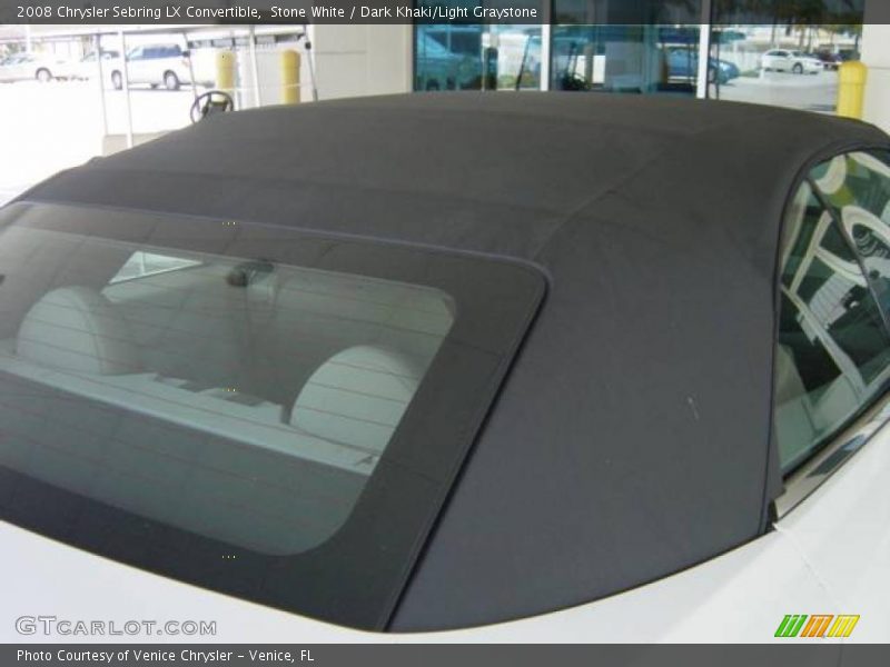 Stone White / Dark Khaki/Light Graystone 2008 Chrysler Sebring LX Convertible