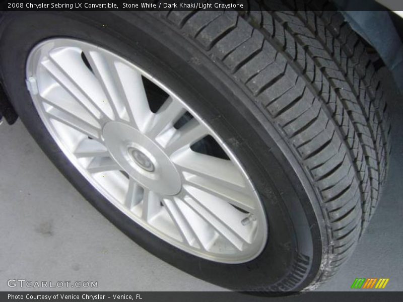 Stone White / Dark Khaki/Light Graystone 2008 Chrysler Sebring LX Convertible