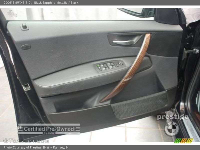 Black Sapphire Metallic / Black 2006 BMW X3 3.0i
