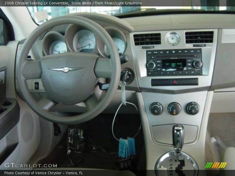 Stone White / Dark Khaki/Light Graystone 2008 Chrysler Sebring LX Convertible