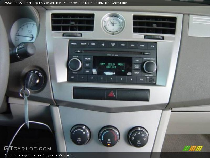 Stone White / Dark Khaki/Light Graystone 2008 Chrysler Sebring LX Convertible