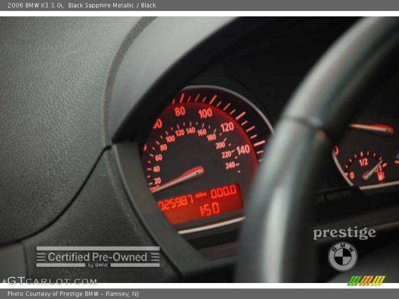 Black Sapphire Metallic / Black 2006 BMW X3 3.0i
