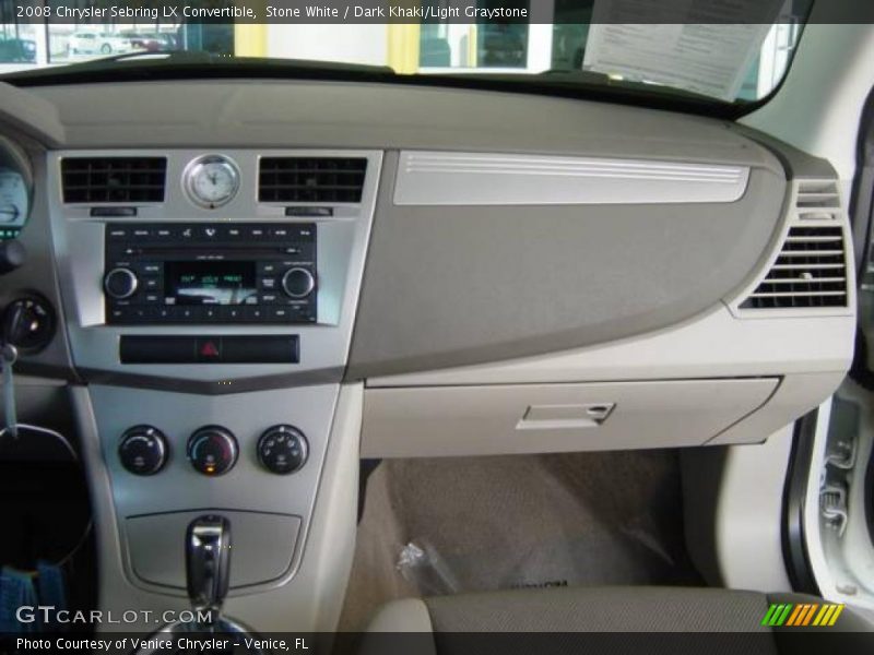 Stone White / Dark Khaki/Light Graystone 2008 Chrysler Sebring LX Convertible