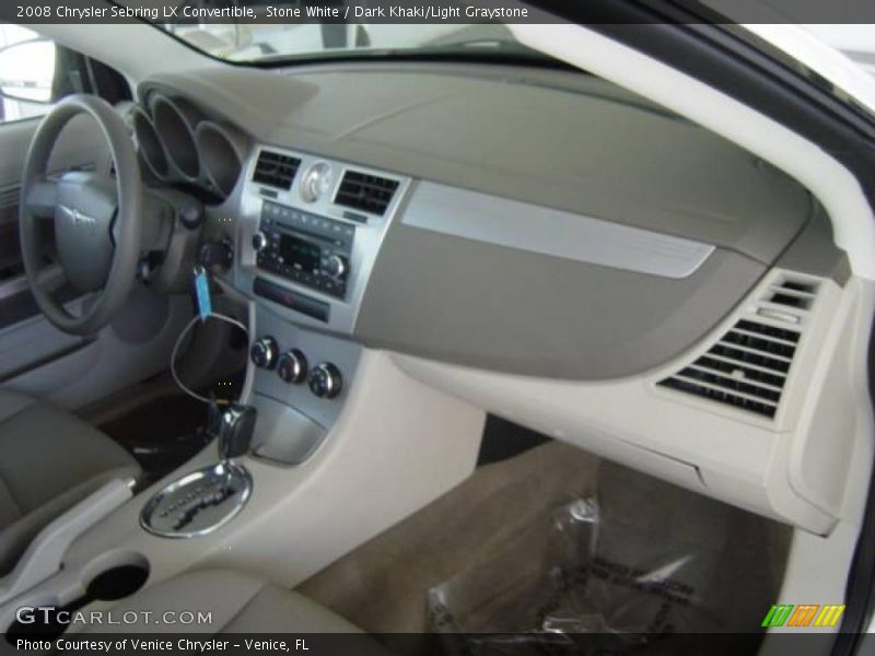 Stone White / Dark Khaki/Light Graystone 2008 Chrysler Sebring LX Convertible