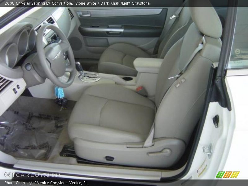 Stone White / Dark Khaki/Light Graystone 2008 Chrysler Sebring LX Convertible