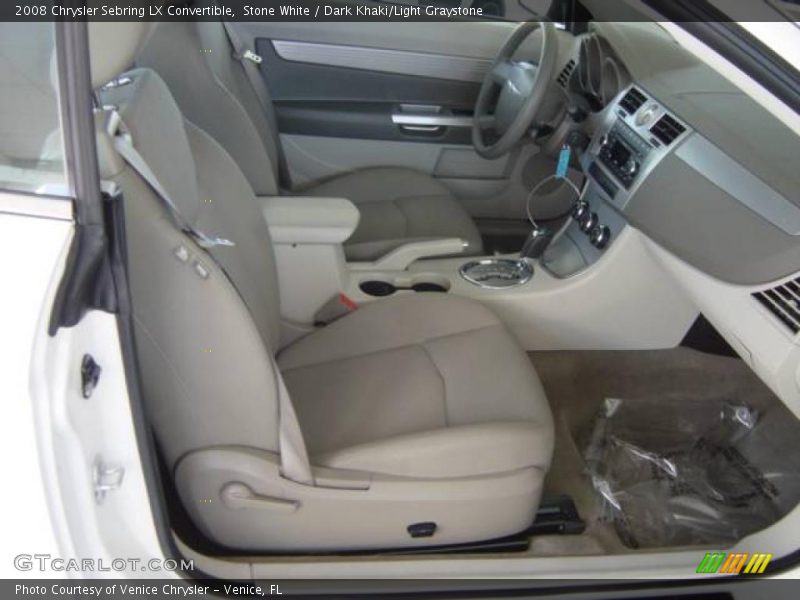 Stone White / Dark Khaki/Light Graystone 2008 Chrysler Sebring LX Convertible