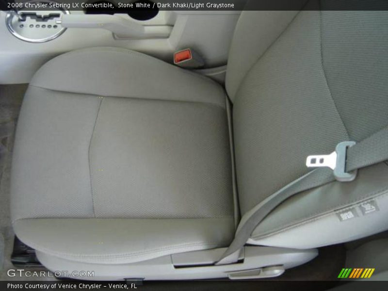 Stone White / Dark Khaki/Light Graystone 2008 Chrysler Sebring LX Convertible