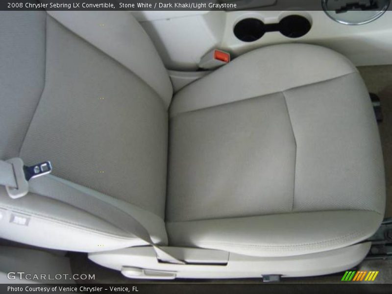 Stone White / Dark Khaki/Light Graystone 2008 Chrysler Sebring LX Convertible