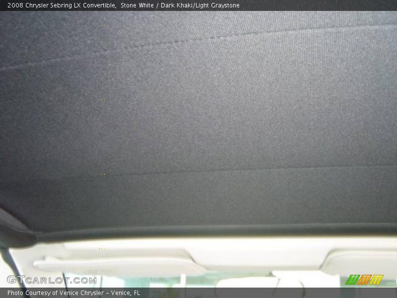Stone White / Dark Khaki/Light Graystone 2008 Chrysler Sebring LX Convertible