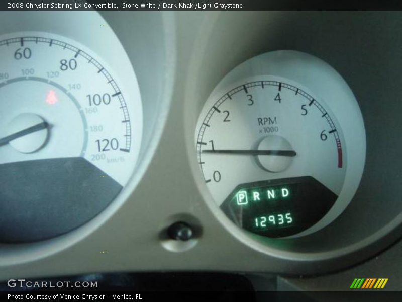 Stone White / Dark Khaki/Light Graystone 2008 Chrysler Sebring LX Convertible