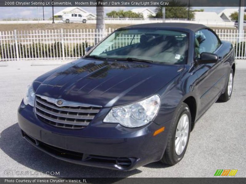 Modern Blue Pearl / Dark Slate Gray/Light Slate Gray 2008 Chrysler Sebring LX Convertible