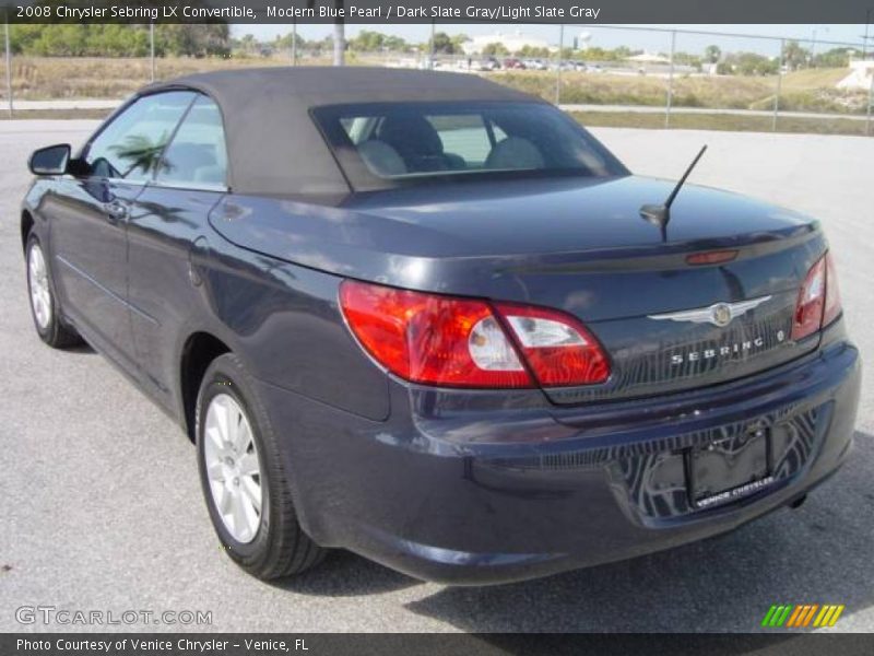 Modern Blue Pearl / Dark Slate Gray/Light Slate Gray 2008 Chrysler Sebring LX Convertible