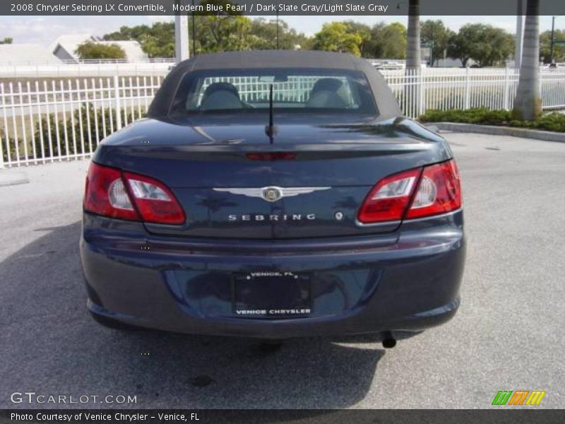 Modern Blue Pearl / Dark Slate Gray/Light Slate Gray 2008 Chrysler Sebring LX Convertible