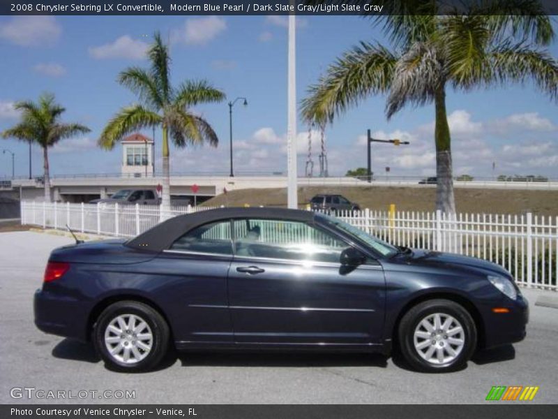 Modern Blue Pearl / Dark Slate Gray/Light Slate Gray 2008 Chrysler Sebring LX Convertible
