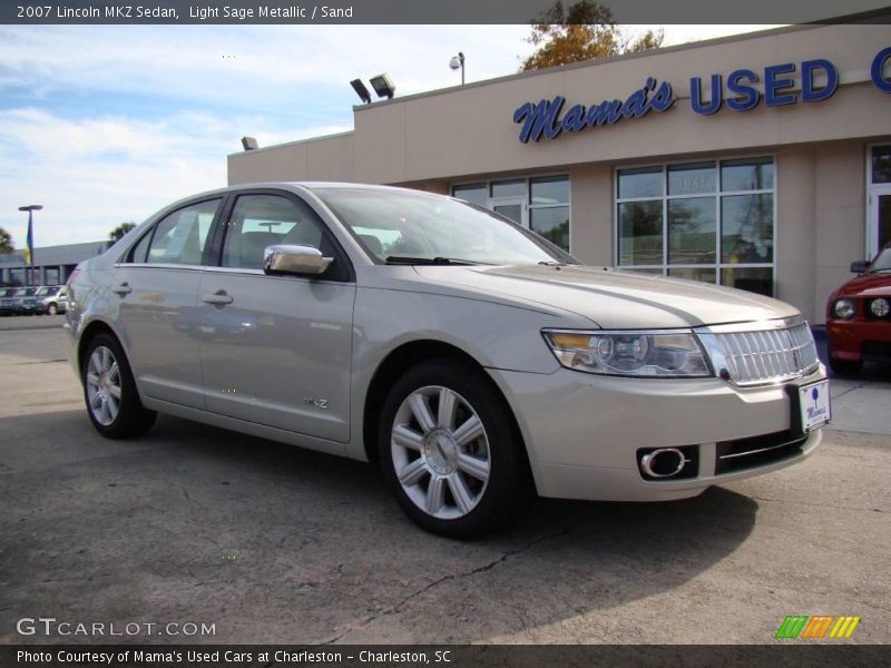 Light Sage Metallic / Sand 2007 Lincoln MKZ Sedan