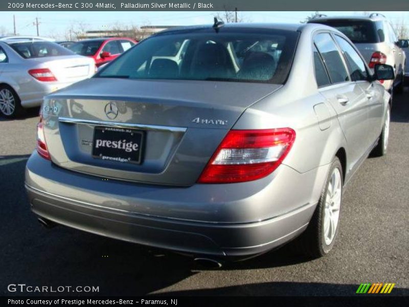 Palladium Silver Metallic / Black 2009 Mercedes-Benz C 300 4Matic