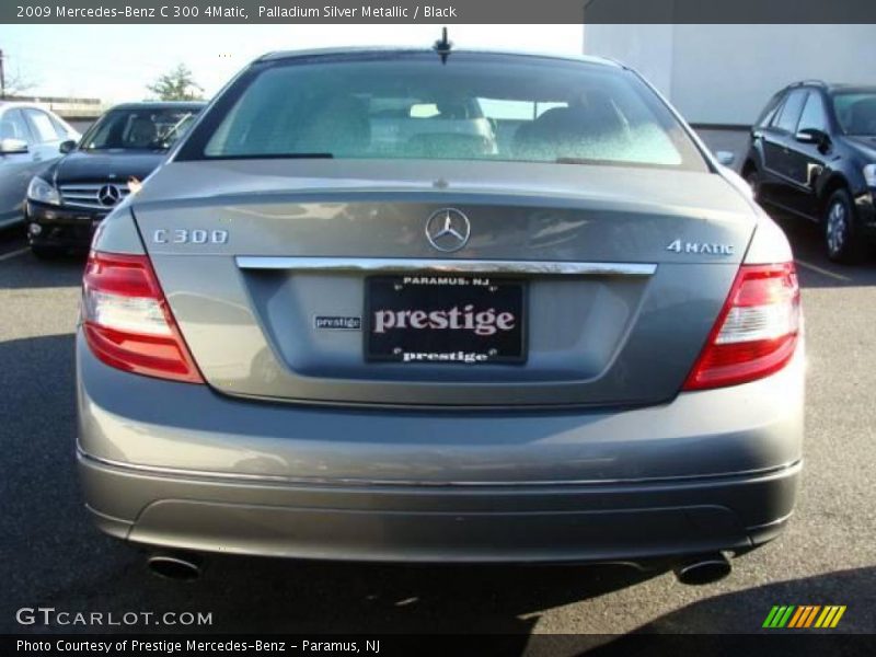 Palladium Silver Metallic / Black 2009 Mercedes-Benz C 300 4Matic