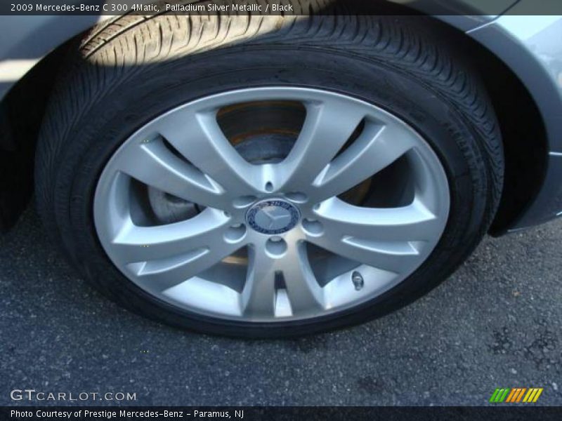 Palladium Silver Metallic / Black 2009 Mercedes-Benz C 300 4Matic