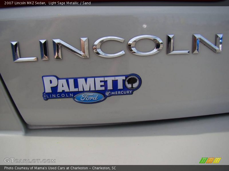 Light Sage Metallic / Sand 2007 Lincoln MKZ Sedan