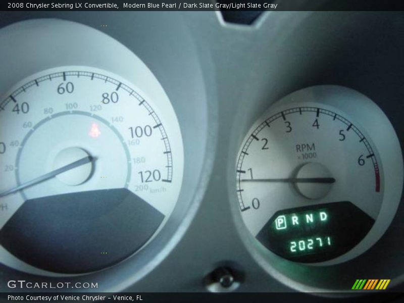 Modern Blue Pearl / Dark Slate Gray/Light Slate Gray 2008 Chrysler Sebring LX Convertible