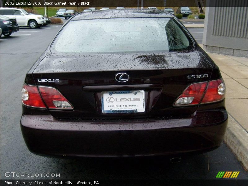 Black Garnet Pearl / Black 2003 Lexus ES 300