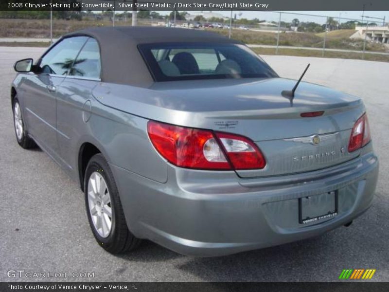 Silver Steel Metallic / Dark Slate Gray/Light Slate Gray 2008 Chrysler Sebring LX Convertible