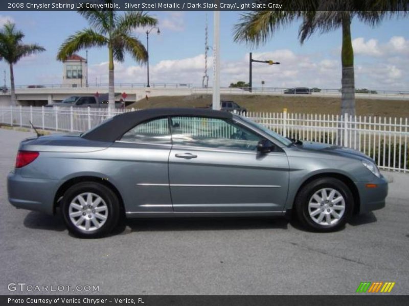 Silver Steel Metallic / Dark Slate Gray/Light Slate Gray 2008 Chrysler Sebring LX Convertible