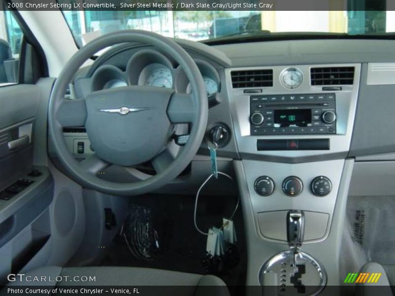 Silver Steel Metallic / Dark Slate Gray/Light Slate Gray 2008 Chrysler Sebring LX Convertible