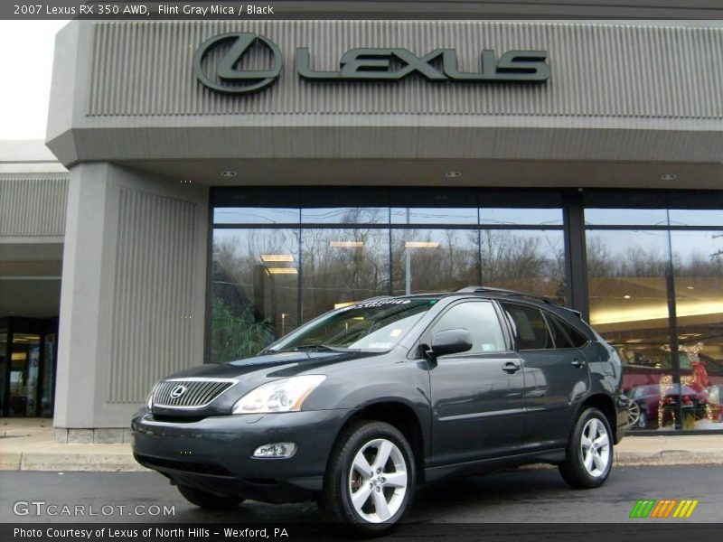 Flint Gray Mica / Black 2007 Lexus RX 350 AWD