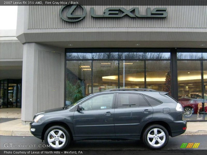 Flint Gray Mica / Black 2007 Lexus RX 350 AWD