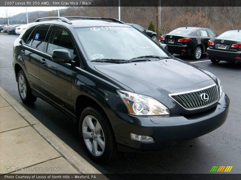 Flint Gray Mica / Black 2007 Lexus RX 350 AWD