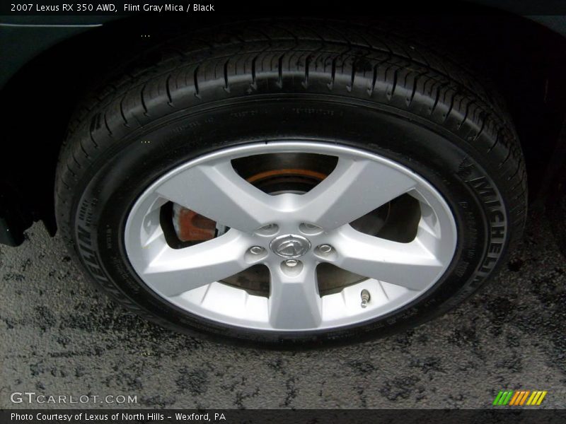 Flint Gray Mica / Black 2007 Lexus RX 350 AWD
