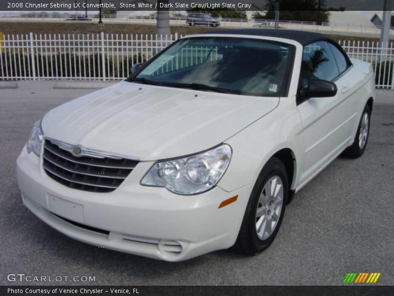 Stone White / Dark Slate Gray/Light Slate Gray 2008 Chrysler Sebring LX Convertible