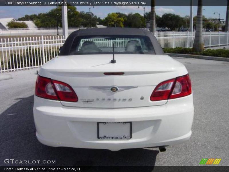 Stone White / Dark Slate Gray/Light Slate Gray 2008 Chrysler Sebring LX Convertible