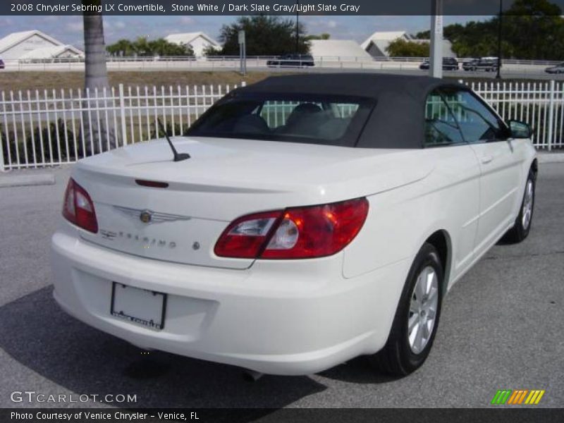 Stone White / Dark Slate Gray/Light Slate Gray 2008 Chrysler Sebring LX Convertible