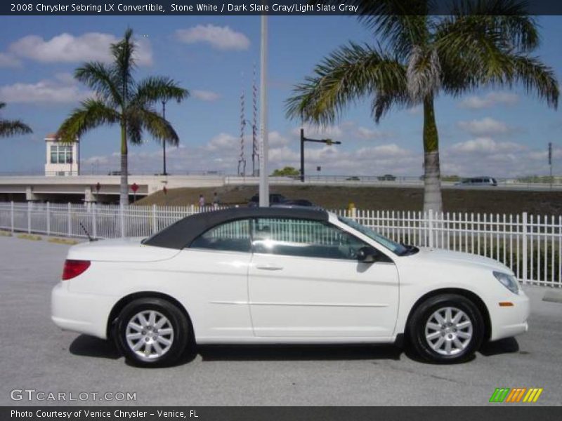 Stone White / Dark Slate Gray/Light Slate Gray 2008 Chrysler Sebring LX Convertible