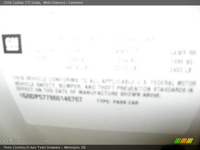 White Diamond / Cashmere 2006 Cadillac CTS Sedan